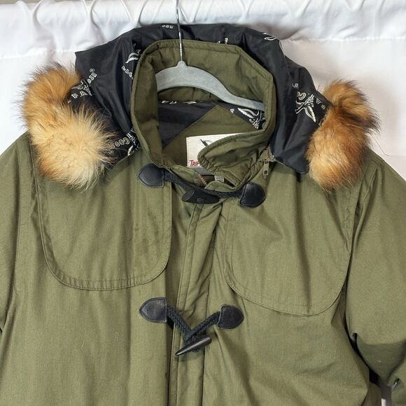 Vintage Triple F.A.T. Goose Puffer Coat Parka Jacket Sz 16/18 XL Fur Lined Hood - Picture 3 of 13